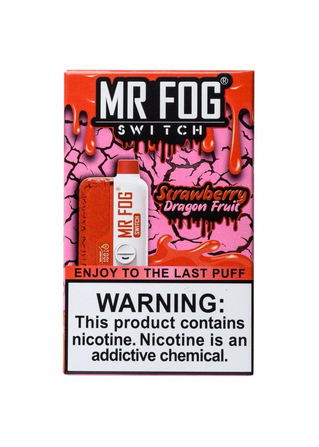 Strawberry Dragon Fruit Mr Fog Switch SW15000 Puffs Disposable Vape