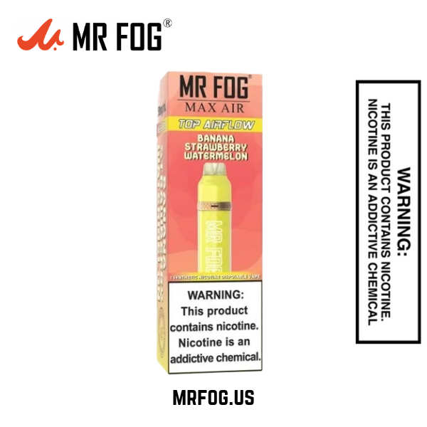 Banana Strawberry Watermelon Mr Fog Max Air 3000 Puffs