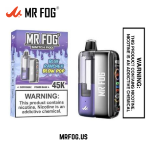 Blue Rancher Blow Pop Mr Fog Switch 45000 Puffs Disposable Pods Kit