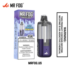 Blue Rancher Blow Pop Mr Fog Switch 45k Puffs Disposable Vape - Pods Only