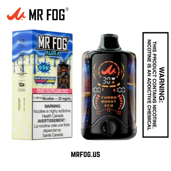 Blue Raspberry Cherry Lemon Mr Fog Aura 60K