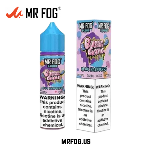 Bule Raspberry Mr Fog E Liquid Bubble Gang
