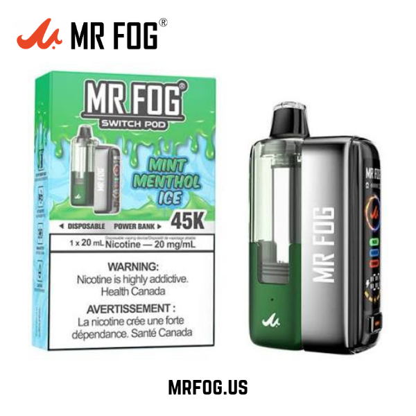 Mint Menthol Ice Mr Fog Switch 45000 Puffs Disposable Vape - Pods Kit