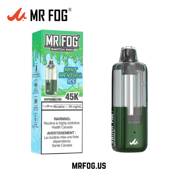 Mint Menthol Ice Mr Fog Switch 45k Puffs Disposable Vape - Pods Only