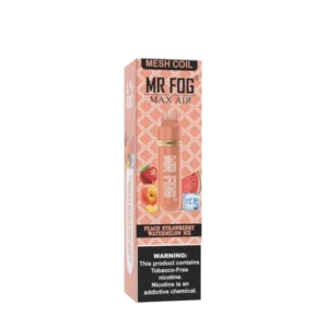 Peach Strawberry Watermelon Ice Mr Fog Max Air 3000 Puffs Disposable Vape