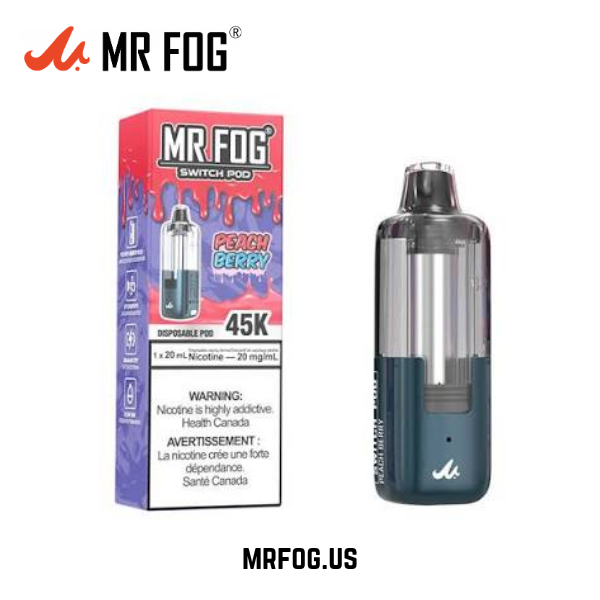 Peach Berry Mr Fog Switch Pods Only 45000 Puffs