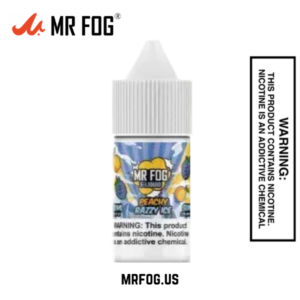Peach Razzy Ice Mr Fog Synthetic Nicotine Salt E liquid Vape