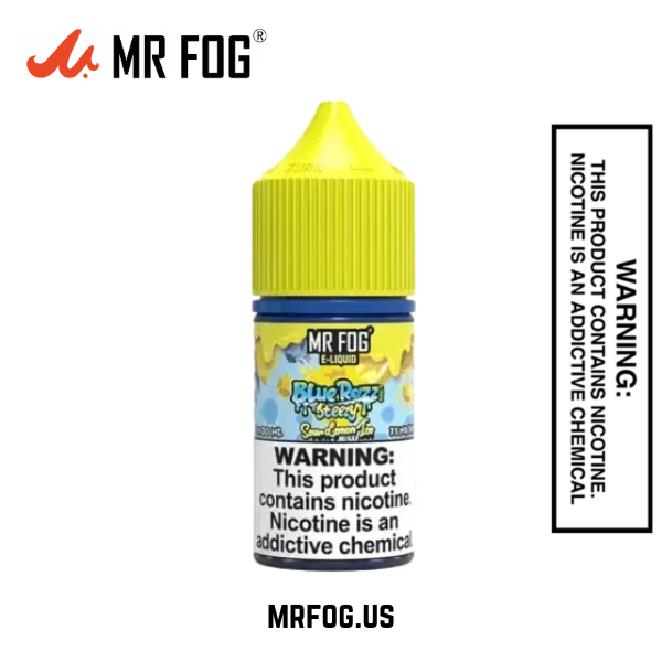 Sour Lemon Ice Mr Fog Blue Razz Steezy Salt E-Liquid - 30mL