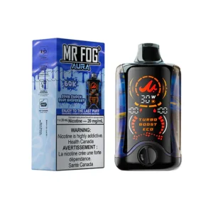 Sour Shock Blue Raspberry Mr Fog Aura 60K