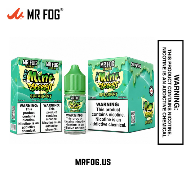 Spearmint Mr Fog Salt E-Liquid Mint Steezy Series