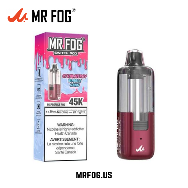 Strawberry Bubble Gang Mr Fog Switch Pods Only- 45000 Puffs