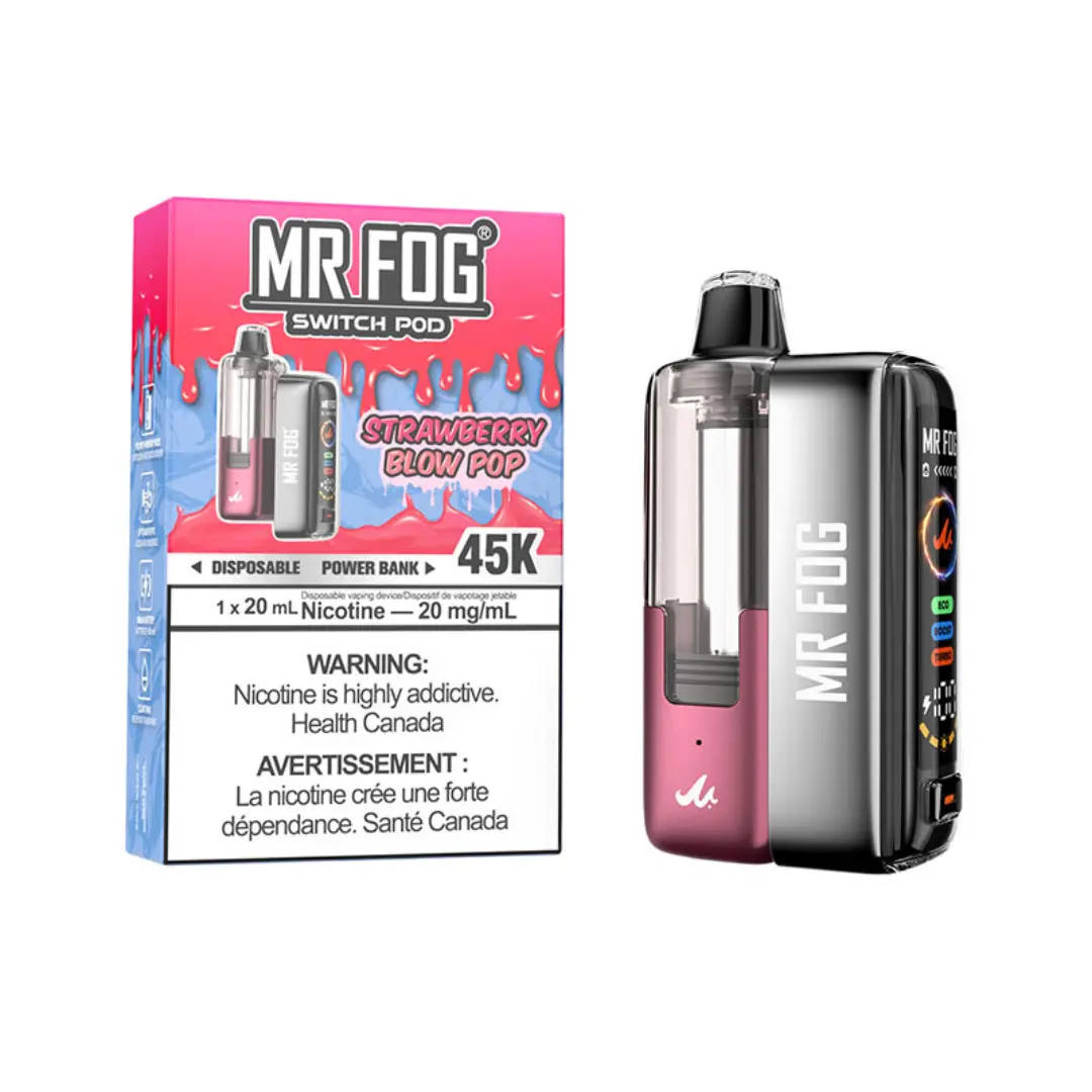 Strawberry Blow Pop Mr Fog Switch 45K Pods Kit