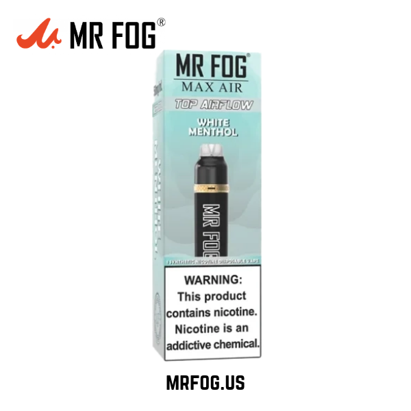 White Menthol Mr Fog Max Air 3000 Puffs