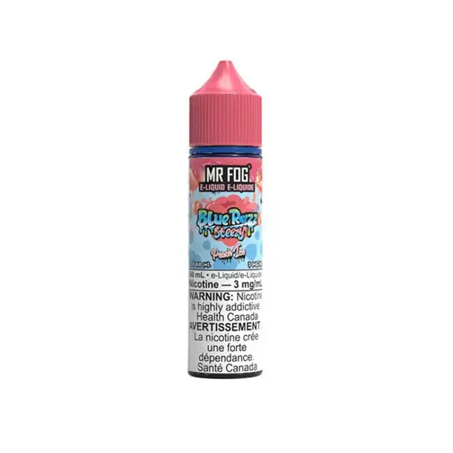 Peach Ice Mr Fog E Liquid Blue Razz Steezy Series Vape