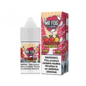 Strawapple Peach Ice Mr Fog Synthetic Nicotine Salt E liquid Vape