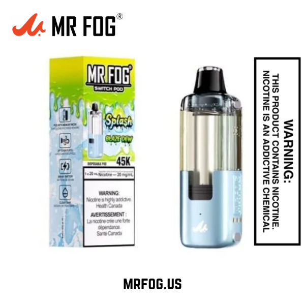 Blaze Dew (Splash Edition) Mr Fog Switch 45000 Puffs Disposable Vape - Pods Only