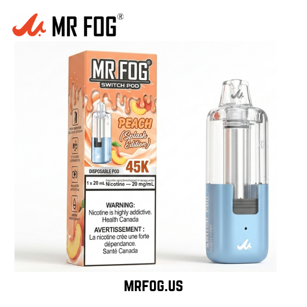 Peach (Splash Edition) Mr Fog Switch 45000 Puffs Disposable Vape – Pods Only