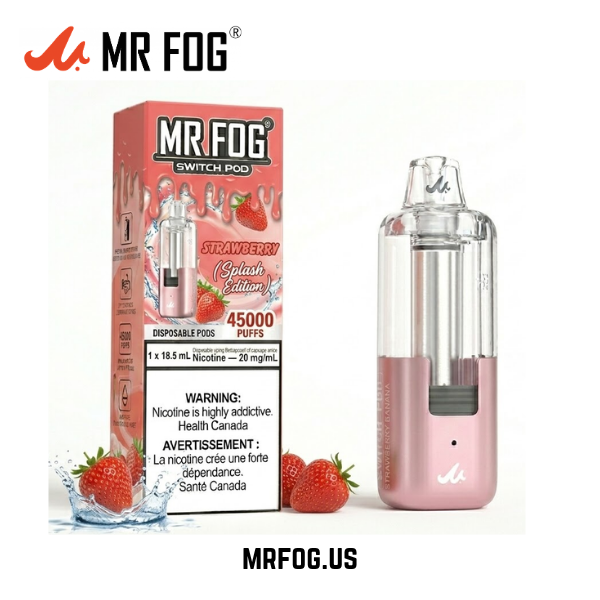 Strawberry (Splash Edition) Mr Fog Switch 45000 Puffs Disposable Vape – Pods Only
